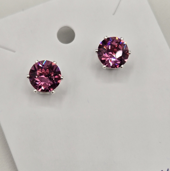 Swarovski Jewelry Pink Rose Stud Earrings Made W Swarovski Crystals
